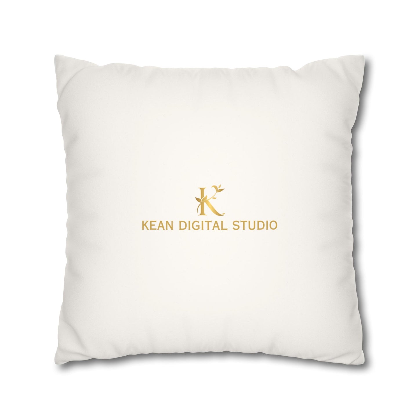 Daughter of the King Faux Suede Pillowcase | Floral Crown Decorative Throw Pillow I Pink