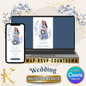 Blue Willow Wedding Invitation Website, Editable Canva Templates
