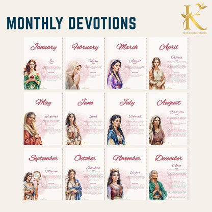 Christian Digital Planner for Women: Faith & Devotion (Undated) - Pink