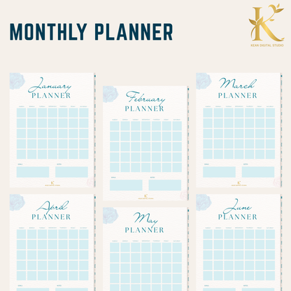 Christian Digital Planner for Women: Faith & Devotion (Undated) - Turquoise