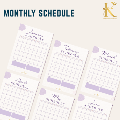 Christian Digital Planner for Women: Faith & Devotion (Undated) - Purple Violet