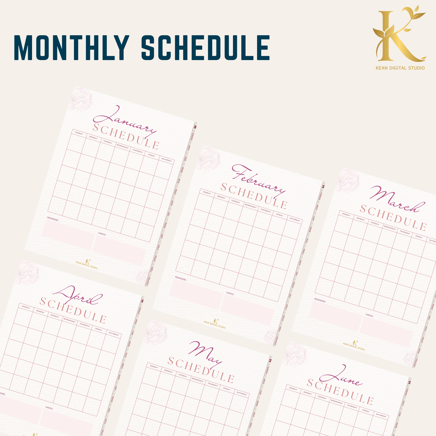 Christian Digital Planner for Women: Faith & Devotion (Undated) - Pink