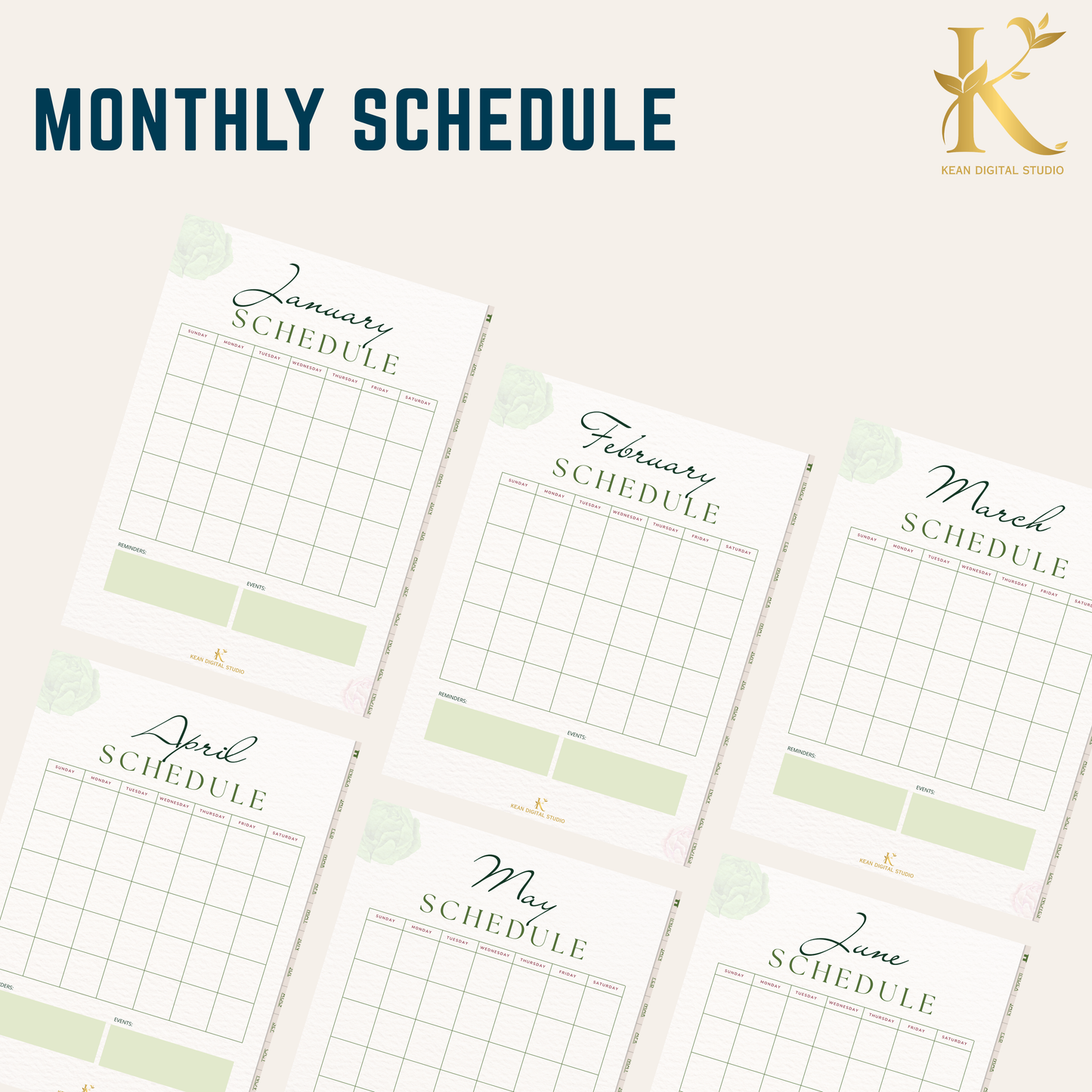 Christian Digital Planner for Women: Faith & Devotion (Undated) - Olive Green