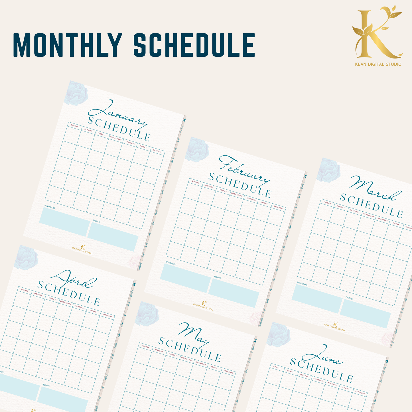 Christian Digital Planner for Women: Faith & Devotion (Undated) - Turquoise