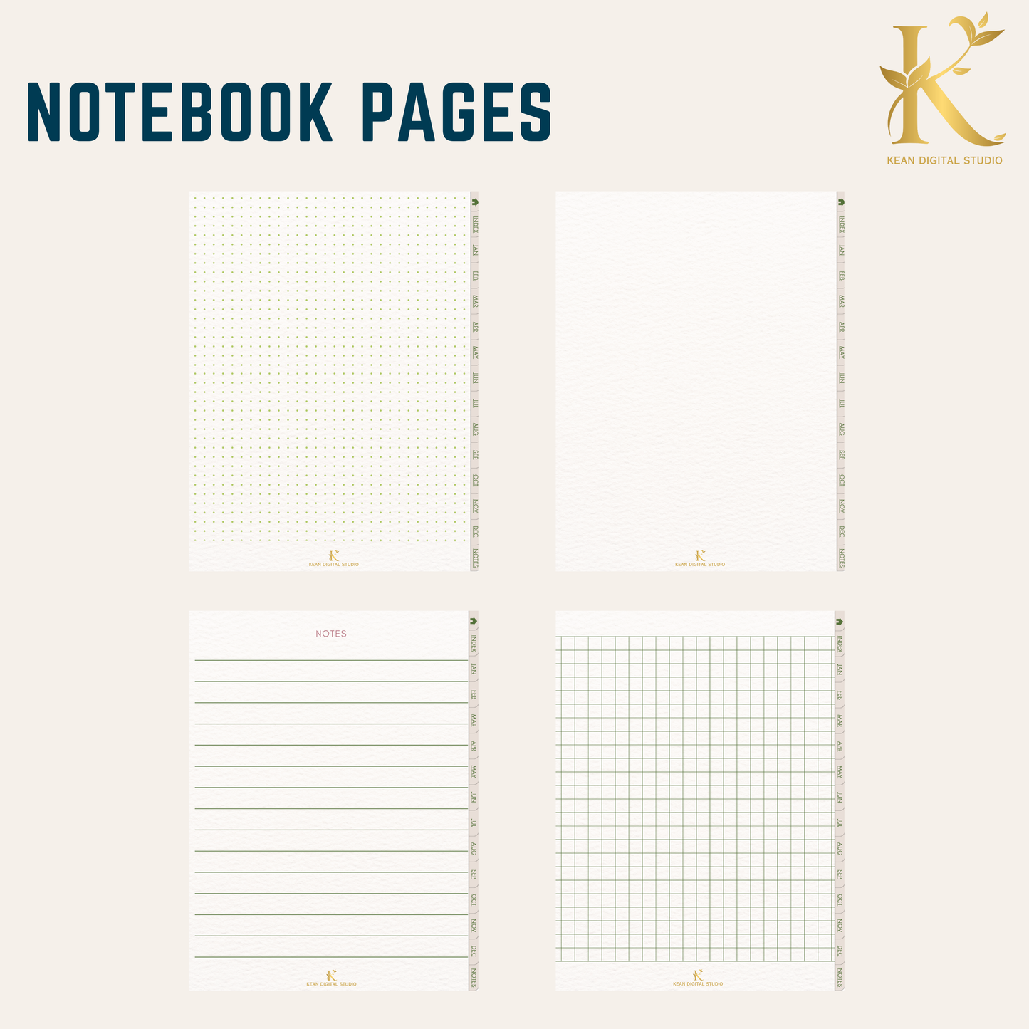 Christian Digital Planner for Women: Faith & Devotion (Undated) - Olive Green